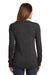 Port Authority LSW415 Womens Long Sleeve Cardigan Sweater Black Marl Model Back