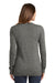 Port Authority LSW415 Womens Long Sleeve Cardigan Sweater Warm Grey Marl Model Back