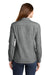 Port Authority LW380 Womens Slub Chambray Long Sleeve Button Down Shirt w/ Double Pockets Grey Model Back