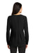 Port Authority LW700 Womens Long Sleeve Button Down Shirt Black Model Back