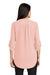 Port Authority LW701 Womens 3/4 Sleeve V-Neck T-Shirt Rose Quartz Pink Model Back