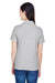 Harriton M200W Womens Short Sleeve Polo Shirt Heather Grey Model Back