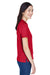 Harriton M200W Womens Short Sleeve Polo Shirt Red Model Side