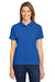 Harriton M200W Womens Short Sleeve Polo Shirt True Royal Blue Model Front