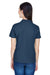 Harriton M200W Womens Short Sleeve Polo Shirt Navy Blue Model Back