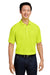 Harriton M208 Mens Charge Moisture Wicking Short Sleeve Polo Shirt Safety Yellow Model Front