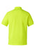 Harriton M208 Mens Charge Moisture Wicking Short Sleeve Polo Shirt Safety Yellow Flat Back