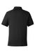 Harriton M208 Mens Charge Moisture Wicking Short Sleeve Polo Shirt Black Flat Back