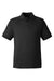 Harriton M208 Mens Charge Moisture Wicking Short Sleeve Polo Shirt Black Flat Front