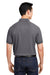 Harriton M208 Mens Charge Moisture Wicking Short Sleeve Polo Shirt Dark Charcoal Grey Model Back