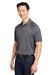 Harriton M208 Mens Charge Moisture Wicking Short Sleeve Polo Shirt Dark Charcoal Grey Model 3q