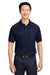 Harriton M208 Mens Charge Moisture Wicking Short Sleeve Polo Shirt Dark Navy Blue Model Front