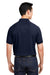 Harriton M208 Mens Charge Moisture Wicking Short Sleeve Polo Shirt Dark Navy Blue Model Back