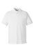 Harriton M208 Mens Charge Moisture Wicking Short Sleeve Polo Shirt White Flat Front