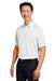 Harriton M208 Mens Charge Moisture Wicking Short Sleeve Polo Shirt White Model 3q