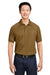 Harriton M208 Mens Charge Moisture Wicking Short Sleeve Polo Shirt Coyote Brown Model Front