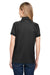 Harriton M208W Womens Charge Moisture Wicking Short Sleeve Polo Shirt Black Model Back