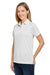 Harriton M208W Womens Charge Moisture Wicking Short Sleeve Polo Shirt White Model 3q