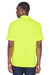 Harriton M211 Mens Advantage Tactical Moisture Wicking Short Sleeve Polo Shirt Safety Yellow Model Back