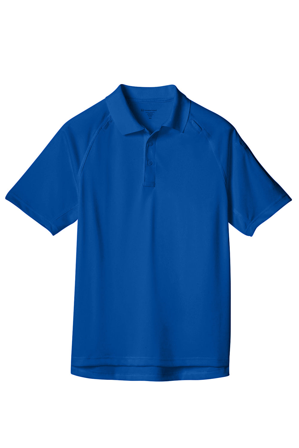 Harriton M211 Mens Advantage Tactical Moisture Wicking Short Sleeve Polo Shirt True Royal Blue Flat Front