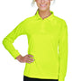 Harriton Womens Advantage Tactical Moisture Wicking Long Sleeve Polo Shirt - Safety Yellow