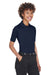 Harriton M211W Womens Advantage Tactical Moisture Wicking Short Sleeve Polo Shirt Dark Navy Blue Model 3q