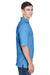 Harriton M265/M265T Mens Easy Blend Wrinkle Resistant Short Sleeve Polo Shirt Nautical Blue Model Side