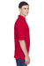 Harriton M265/M265T Mens Easy Blend Wrinkle Resistant Short Sleeve Polo Shirt Red Model Side