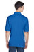 Harriton M265/M265T Mens Easy Blend Wrinkle Resistant Short Sleeve Polo Shirt True Royal Blue Model Back