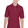 Harriton Mens Easy Blend Wrinkle Resistant Short Sleeve Polo Shirt - Wine