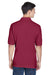 Harriton M265/M265T Mens Easy Blend Wrinkle Resistant Short Sleeve Polo Shirt Wine Model Back