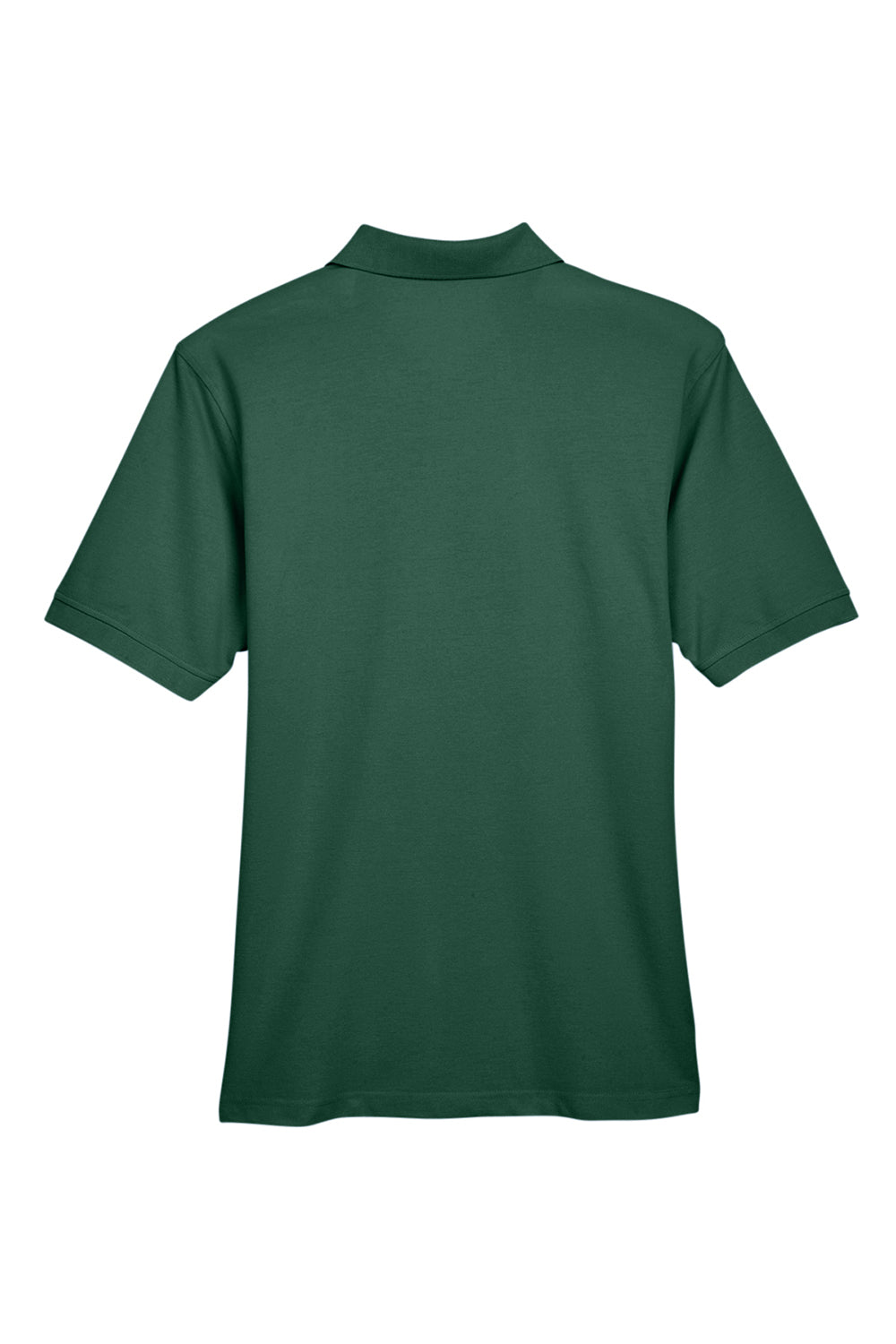 Harriton M265/M265T Mens Easy Blend Wrinkle Resistant Short Sleeve Polo Shirt Hunter Green Flat Back