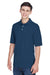 Harriton M265/M265T Mens Easy Blend Wrinkle Resistant Short Sleeve Polo Shirt Navy Blue Model 3q