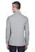 Harriton M265L Mens Easy Blend Wrinkle Resistant Long Sleeve Polo Shirt Heather Grey Model Back