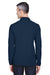 Harriton M265L Mens Easy Blend Wrinkle Resistant Long Sleeve Polo Shirt Navy Blue Model Back