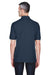 Harriton M265P Mens Easy Blend Wrinkle Resistant Short Sleeve Polo Shirt w/ Pocket Navy Blue Model Back