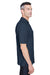 Harriton M265P Mens Easy Blend Wrinkle Resistant Short Sleeve Polo Shirt w/ Pocket Navy Blue Model Side