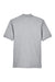 Harriton M265P Mens Easy Blend Wrinkle Resistant Short Sleeve Polo Shirt w/ Pocket Heather Grey Flat Back