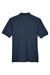 Harriton M265P Mens Easy Blend Wrinkle Resistant Short Sleeve Polo Shirt w/ Pocket Navy Blue Flat Back