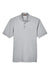 Harriton M265P Mens Easy Blend Wrinkle Resistant Short Sleeve Polo Shirt w/ Pocket Heather Grey Flat Front