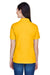 Harriton M265W Womens Easy Blend Wrinkle Resistant Short Sleeve Polo Shirt Sunray Yellow Model Back