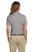 Harriton M265W Womens Easy Blend Wrinkle Resistant Short Sleeve Polo Shirt Heather Grey Model Back