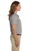 Harriton M265W Womens Easy Blend Wrinkle Resistant Short Sleeve Polo Shirt Heather Grey Model Side