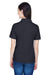 Harriton M265W Womens Easy Blend Wrinkle Resistant Short Sleeve Polo Shirt Navy Blue Model Back