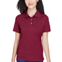 Harriton Womens Easy Blend Wrinkle Resistant Short Sleeve Polo Shirt - Wine