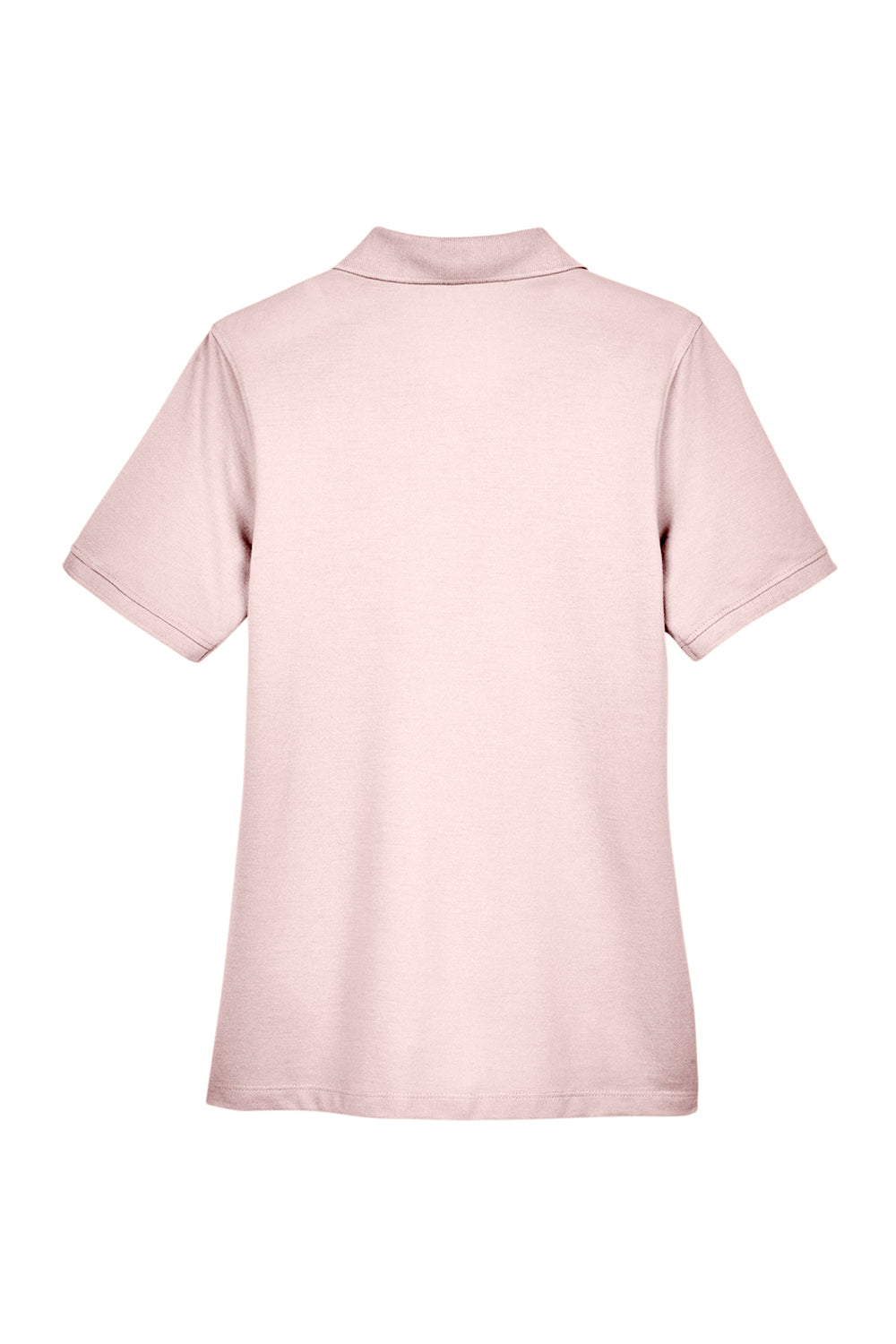 Harriton M265W Womens Easy Blend Wrinkle Resistant Short Sleeve Polo Shirt Blush Pink Flat Back