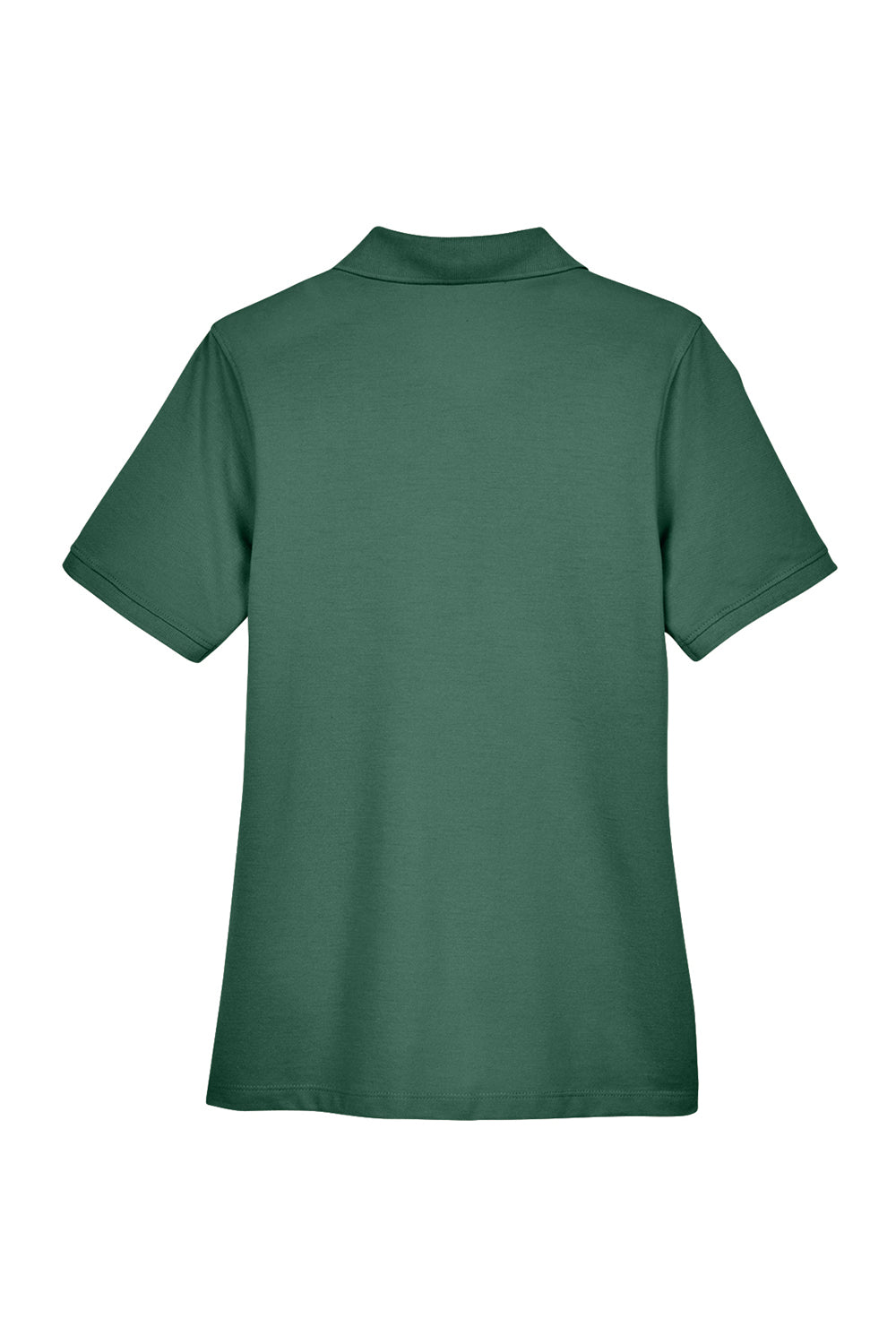 Harriton M265W Womens Easy Blend Wrinkle Resistant Short Sleeve Polo Shirt Hunter Green Flat Back