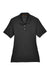 Harriton M265W Womens Easy Blend Wrinkle Resistant Short Sleeve Polo Shirt Black Flat Front