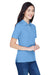 Harriton M265W Womens Easy Blend Wrinkle Resistant Short Sleeve Polo Shirt Light College Blue Model 3q