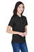 Harriton M265W Womens Easy Blend Wrinkle Resistant Short Sleeve Polo Shirt Black Model 3q